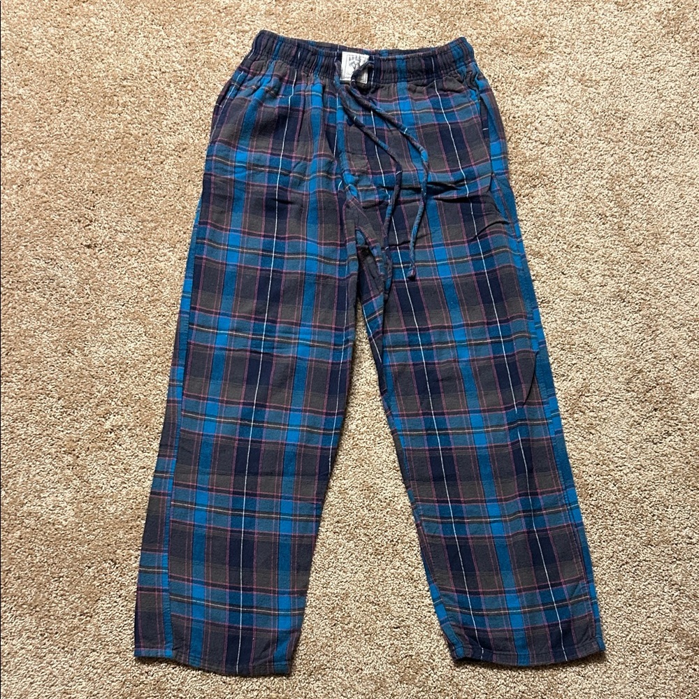 Lucky Brand Blue and Gray Plaid Sleep Pants
